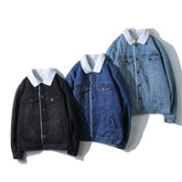 Lamb Wool Lapel Loose Me's Casual Warm Jacket